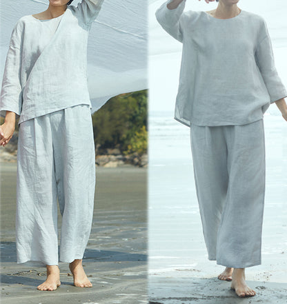 edoa Stay at Home Washed Linen Loungewear 
