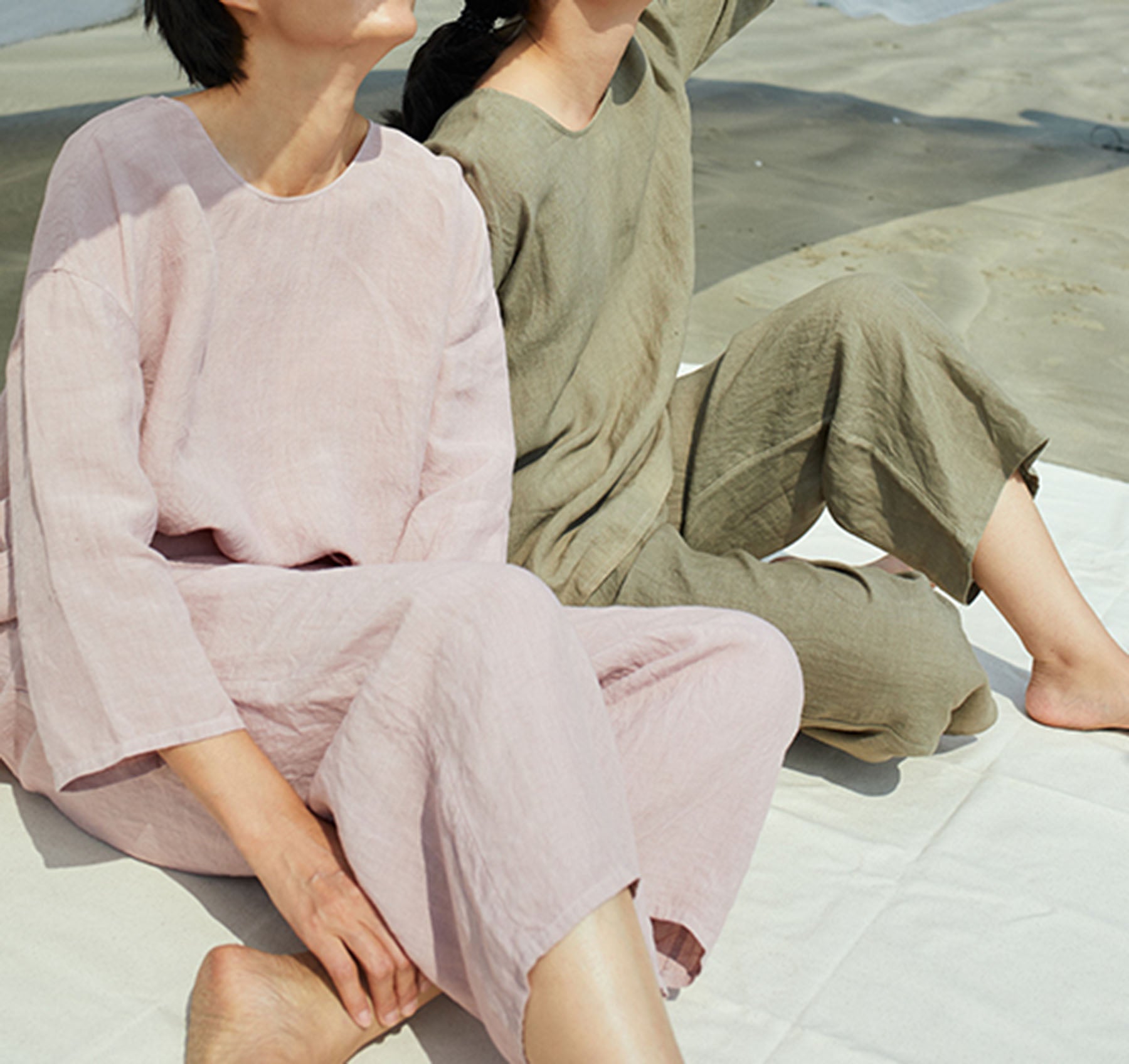 edoa Stay at Home Washed Linen Loungewear 