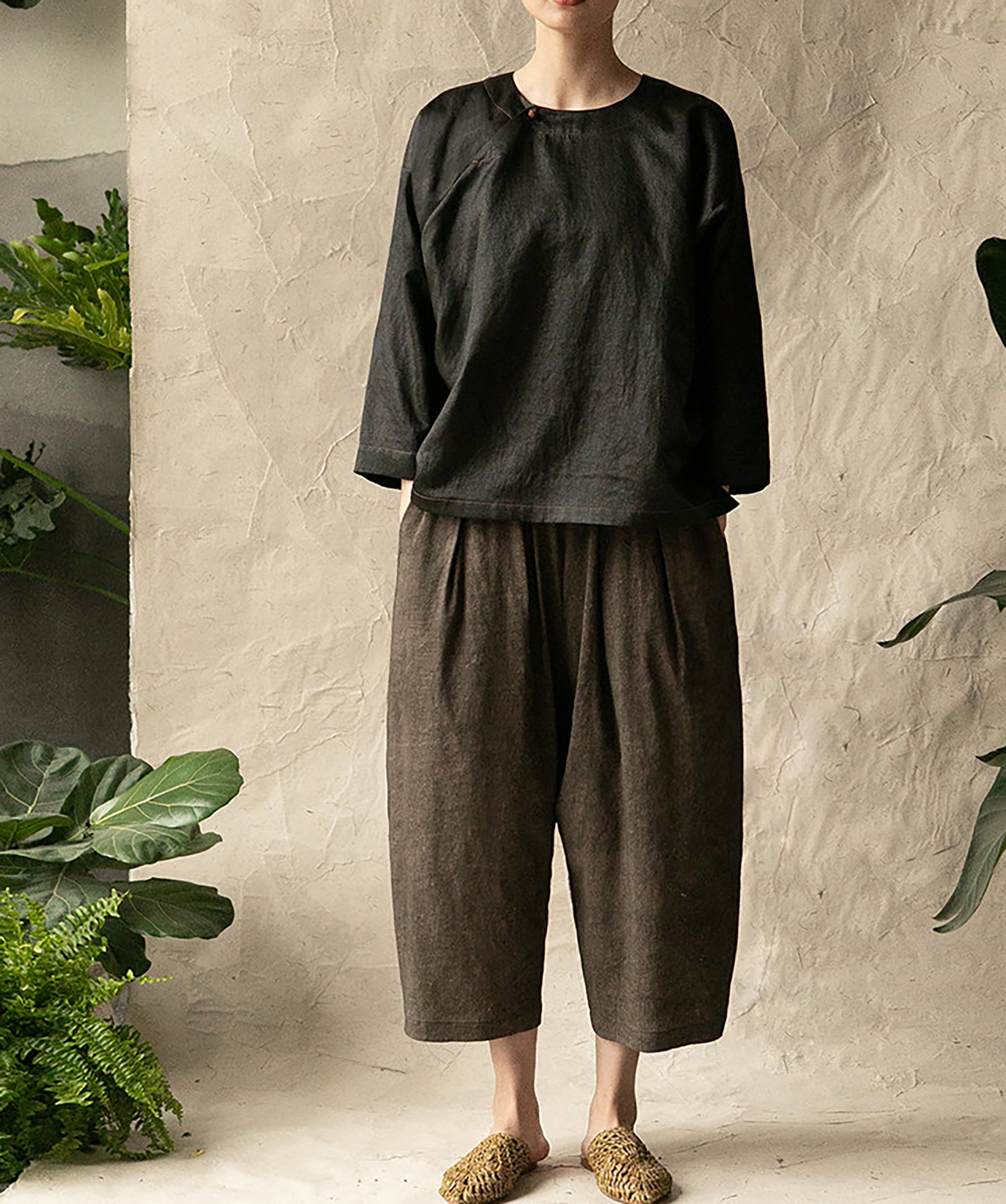 edoa Mud Silk Modified Chinese Blouse
