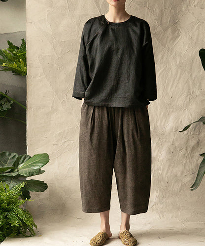 edoa Mud Silk Modified Chinese Blouse