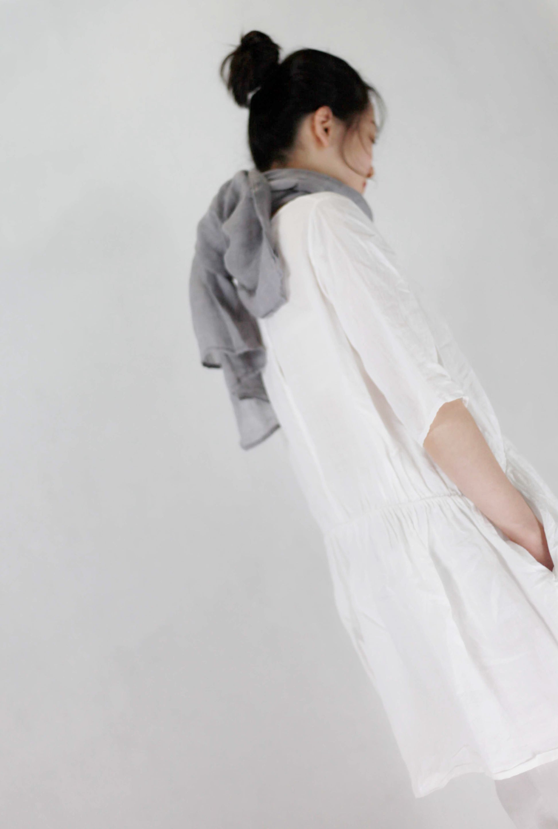 edoa Light Gray Tunic Swing Dress 
