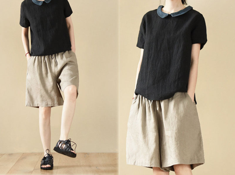 edoa Linen Skirt Shorts