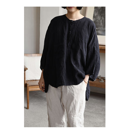 edoa Oversized Loose Linen Tunic