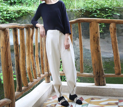 edoa Wool Boyfriend Tapered Pants 