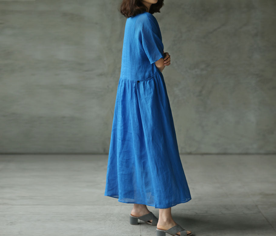 edoa High Counted Ramie Dress