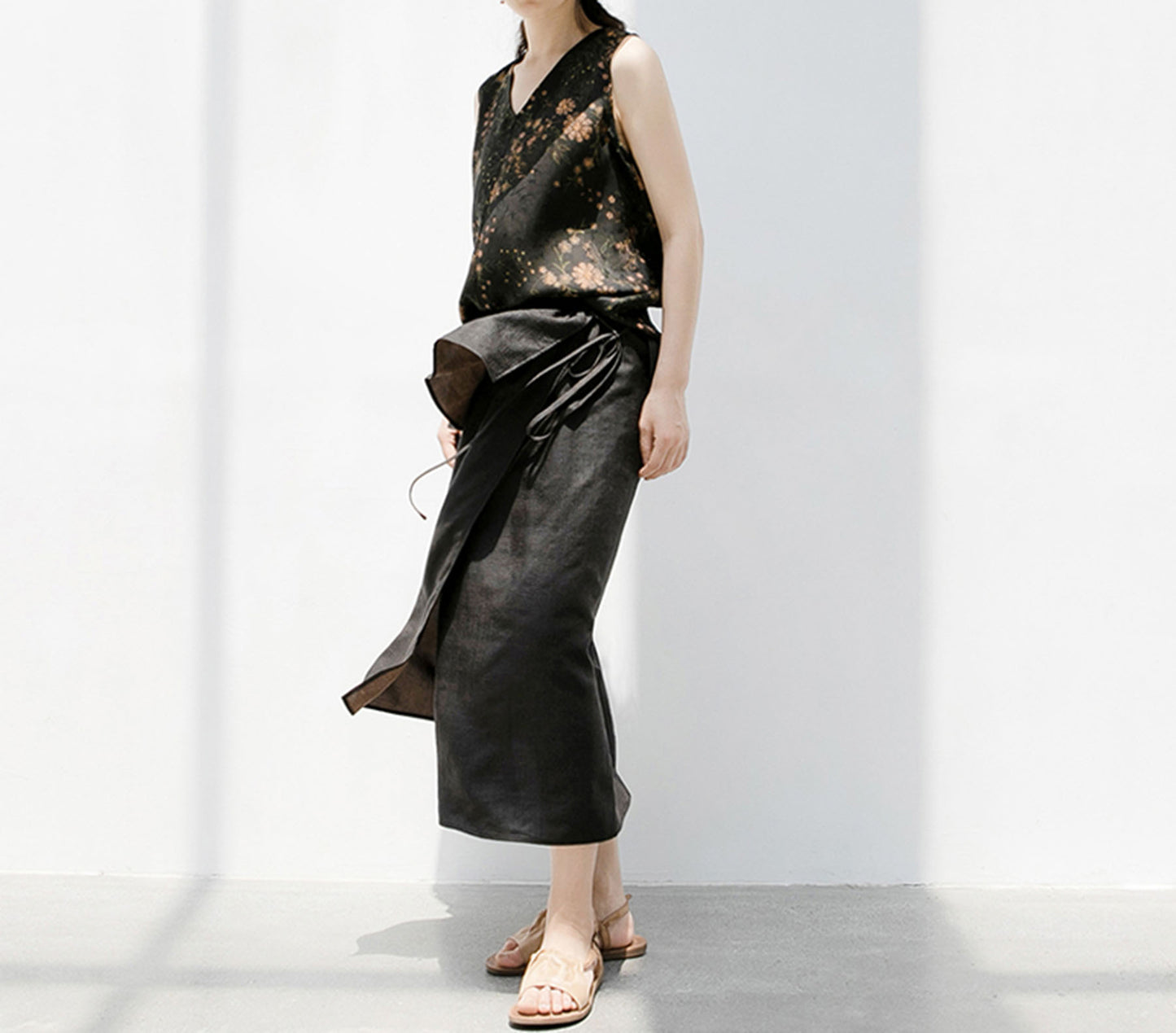edoa Mud Tussah Silk Skirt