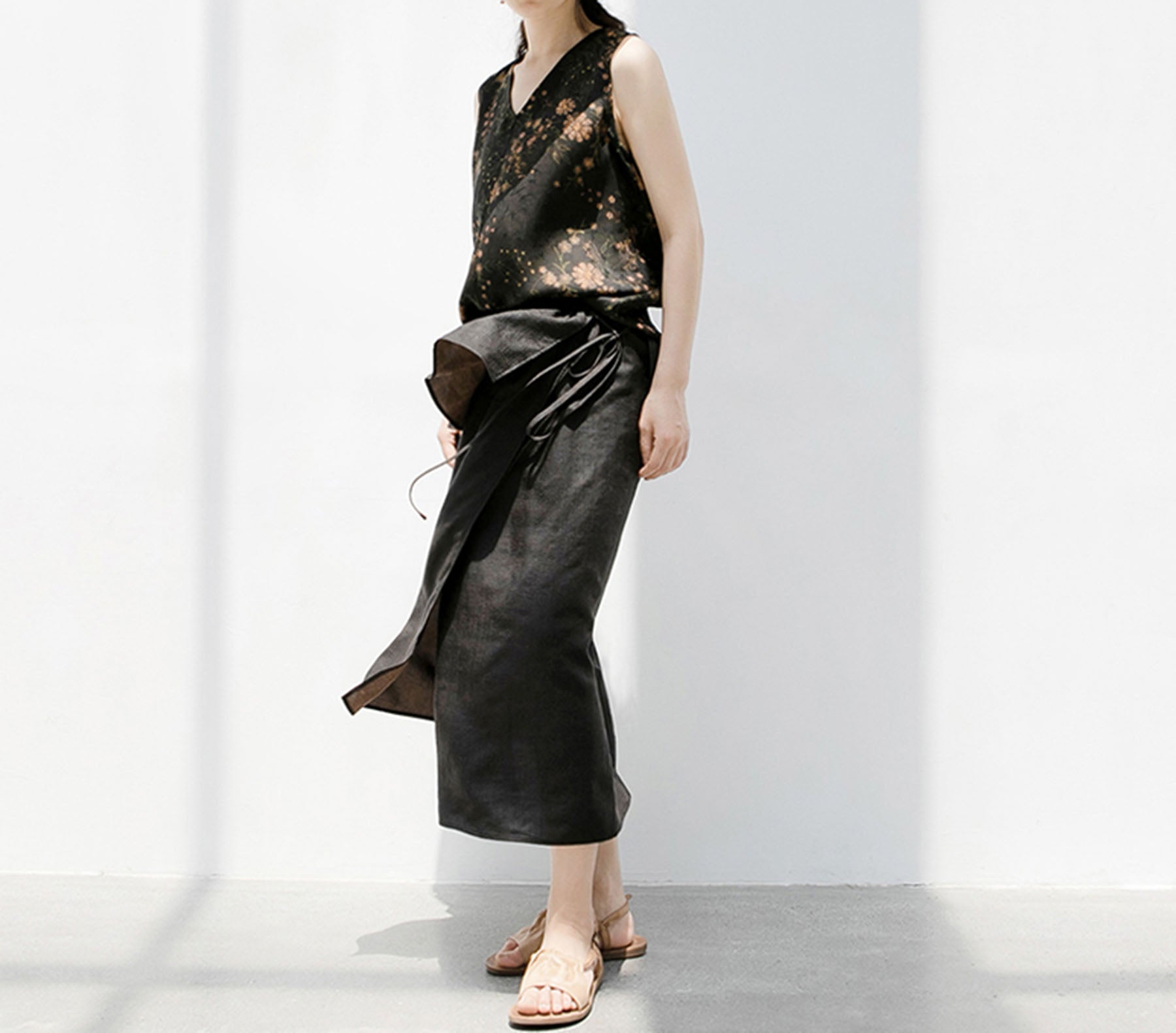 edoa Mud Tussah Silk Skirt