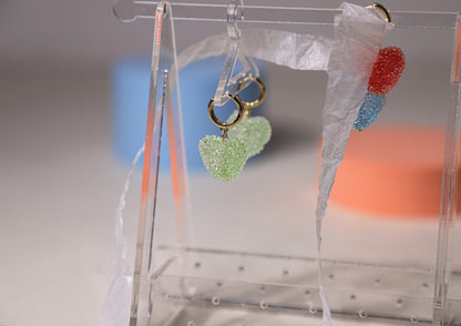 edoa Dopamine Sugar Heart Candy Earrings