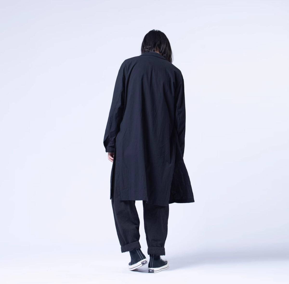 edoa Loose Men's Lightweight Stretched Cotton Minimalism Coat