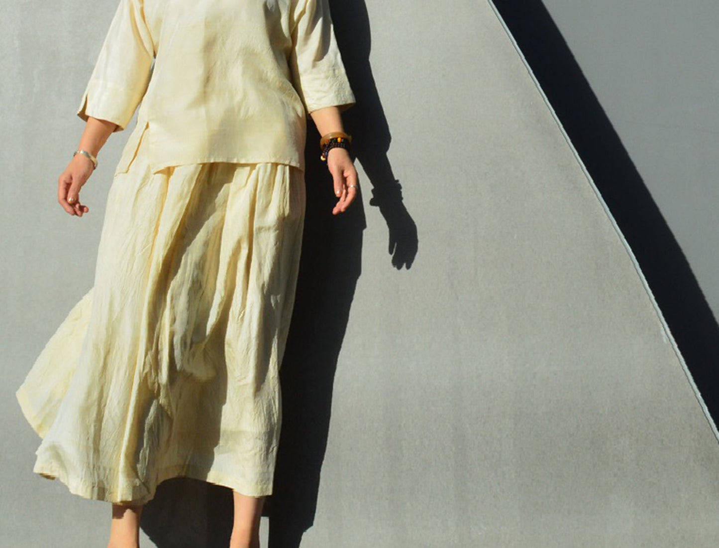 edoa Plus Size Tussah Silk Skirt 
