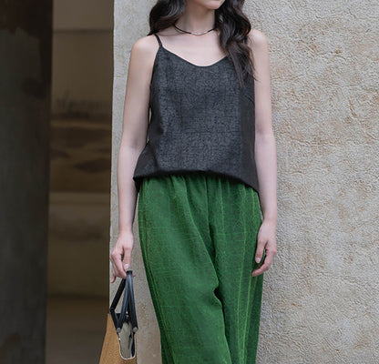edoa Crackle Mud Silk Cami Top with Double Strap