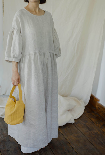 edoa Dropped Shoulders Higher Waistline Dress
