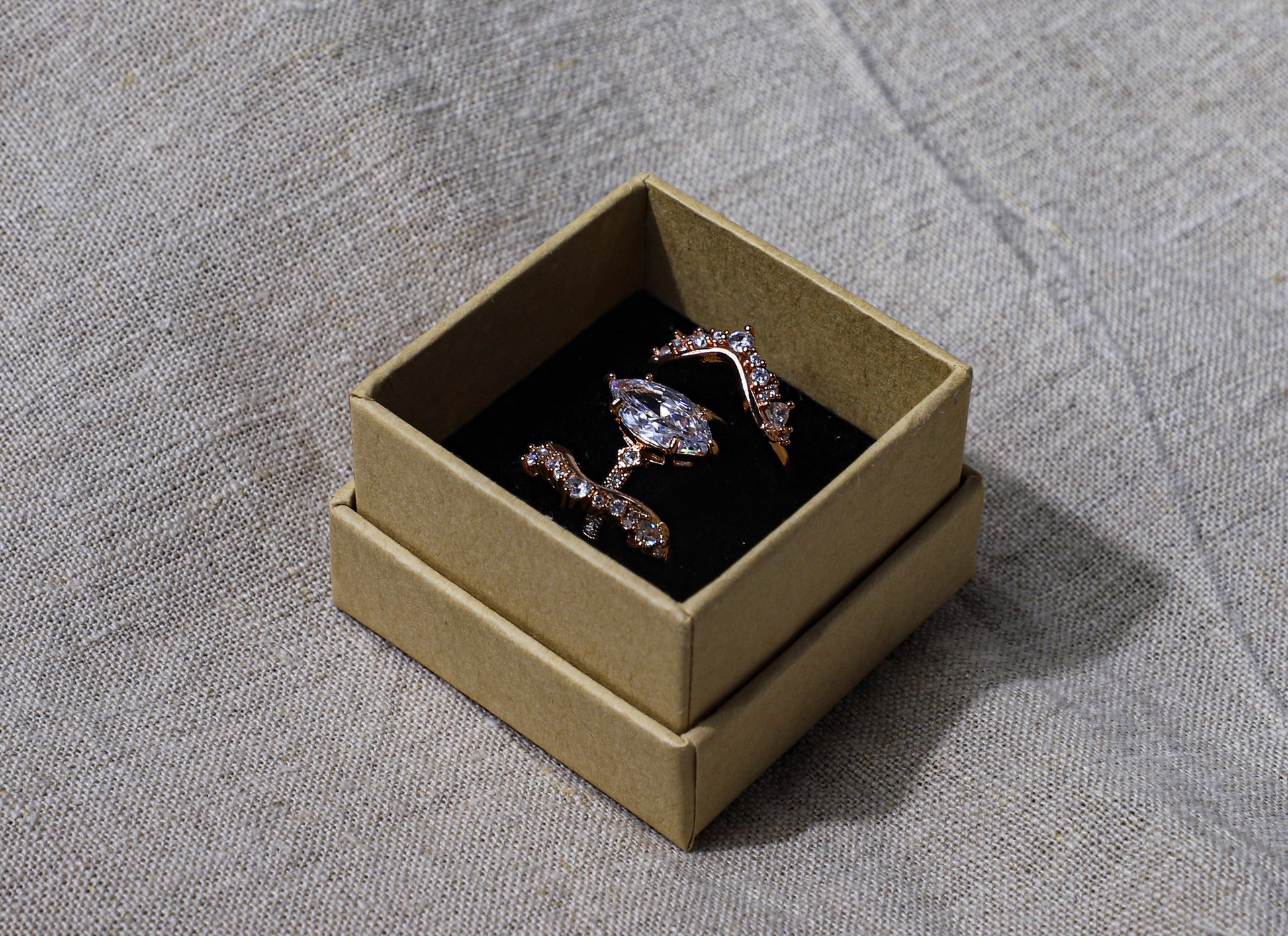edoa The Aurora Crown Pave Ring Set