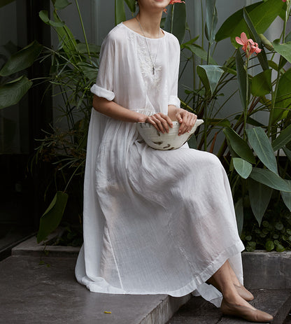 edoa High Counted Ramie Tunic Dress