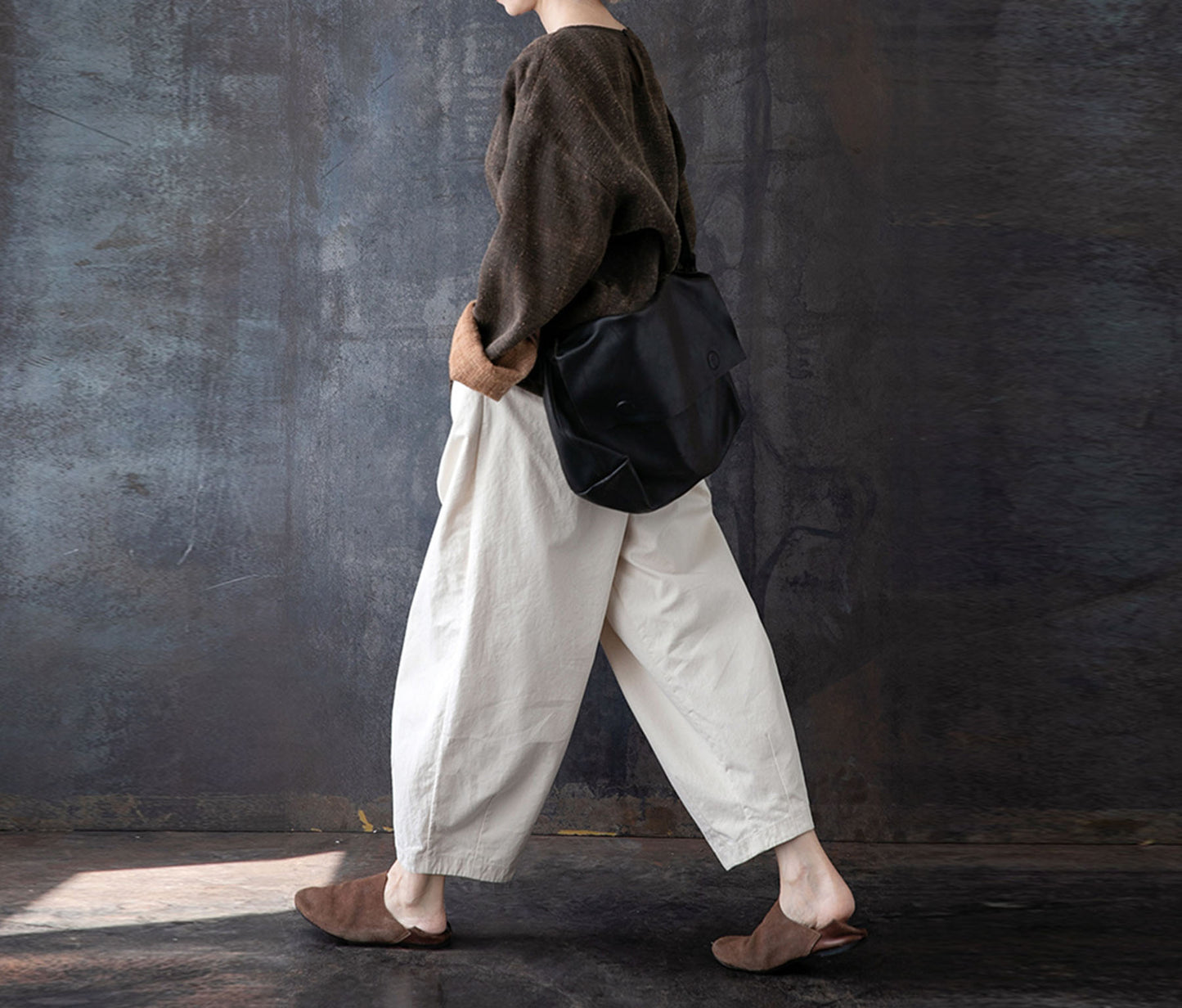 edoa Heavy Weight Mud Tussah Silk Top