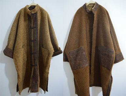 Reversible Sherpa Wool Chinese Coat co0097 X228