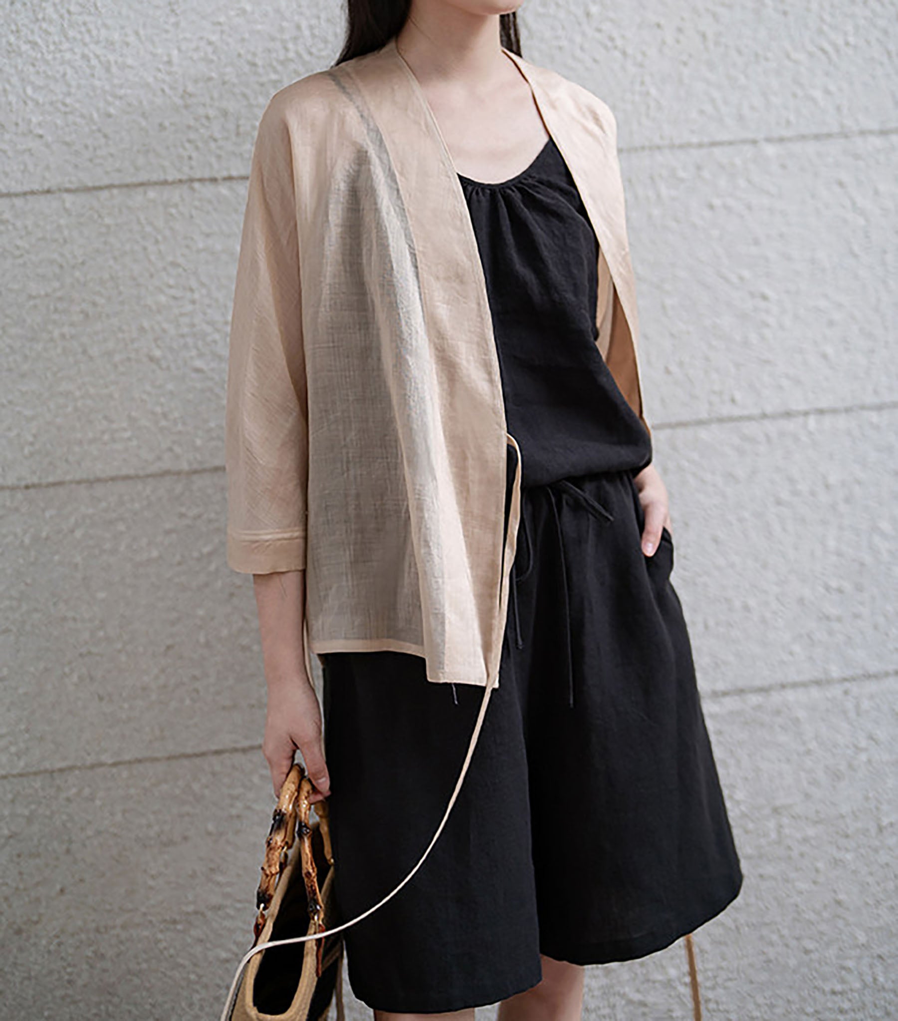 edoa Washed Linen Camisole Top