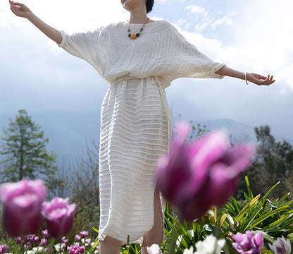 edoa Hand-pintucked Linen Dress