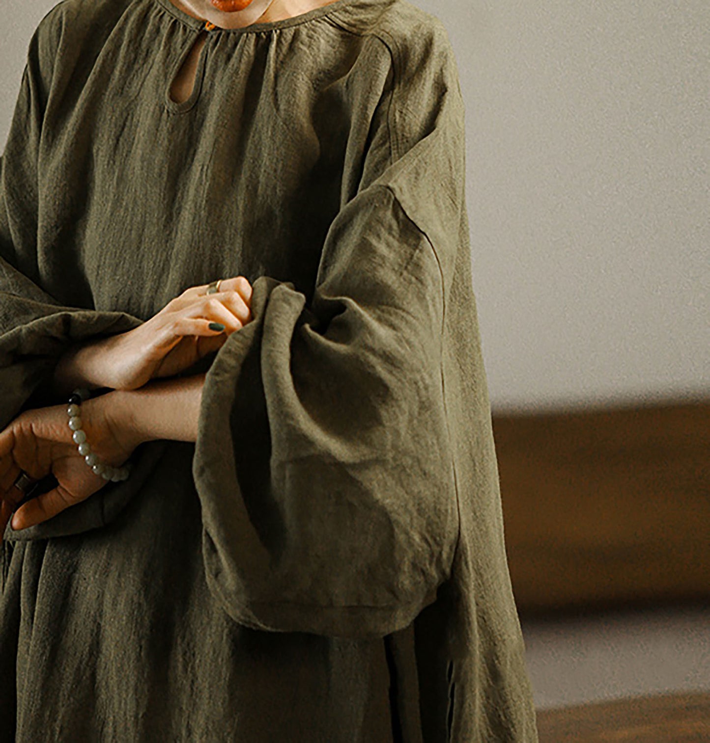 edoa Oversized Linen Tunic Dress