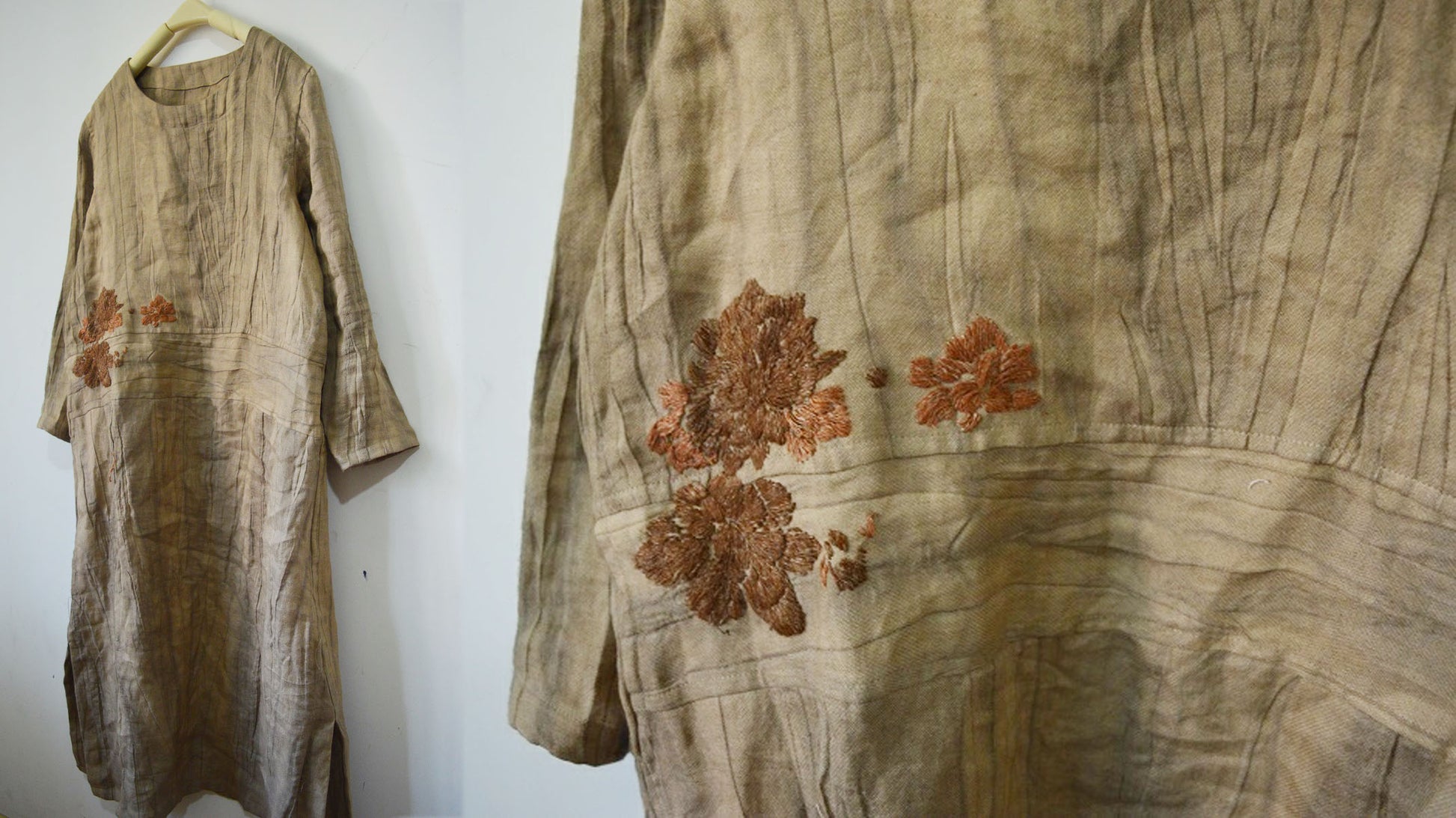 edoa Mud-dyed Ramie Dress