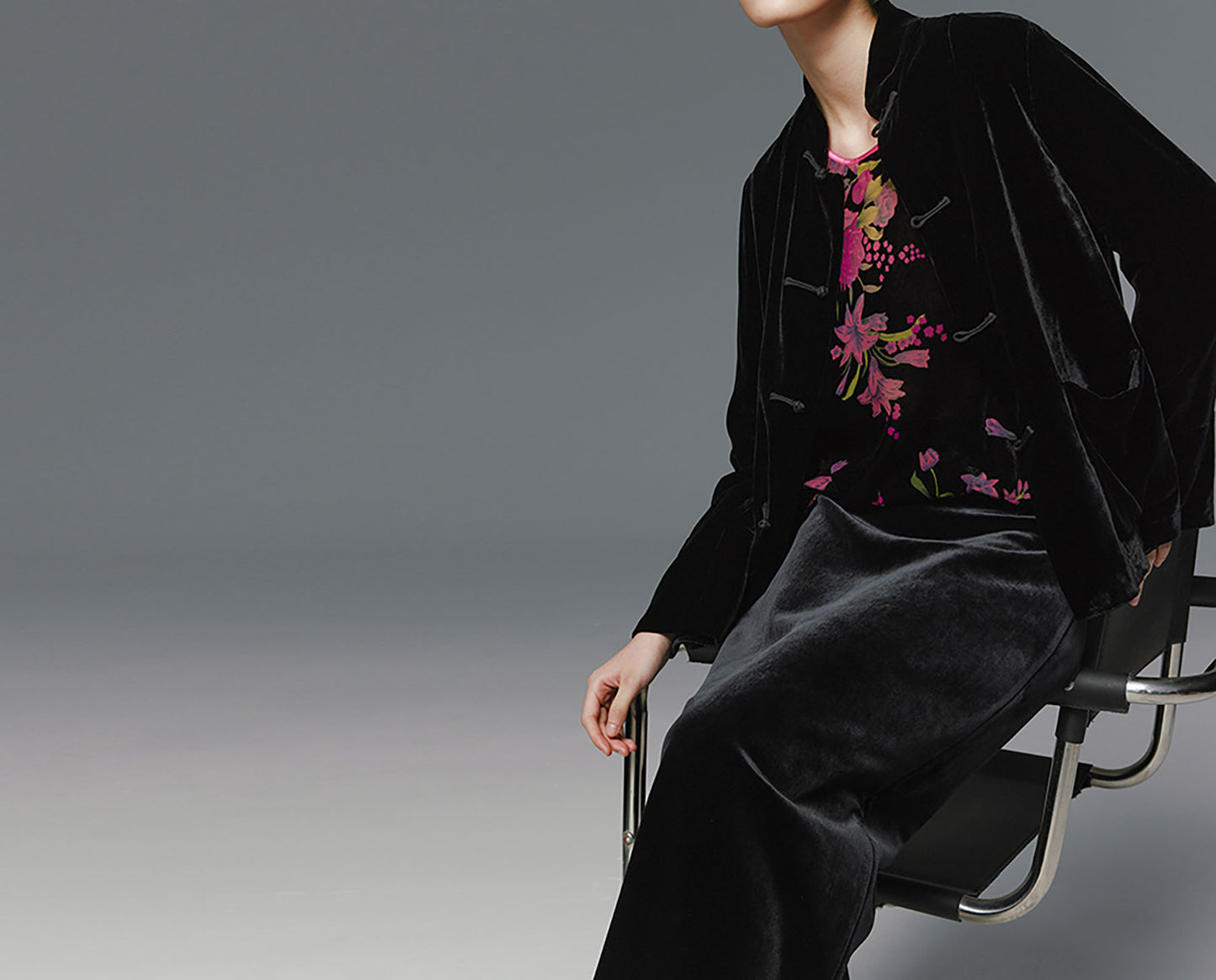 edoa Silk Velvet Lined Spring Jacket 