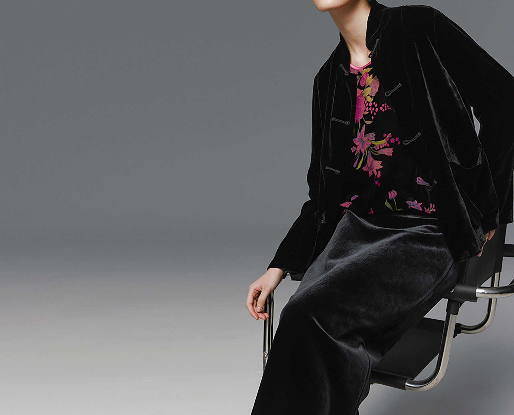 edoa Silk Velvet Lined Spring Jacket 