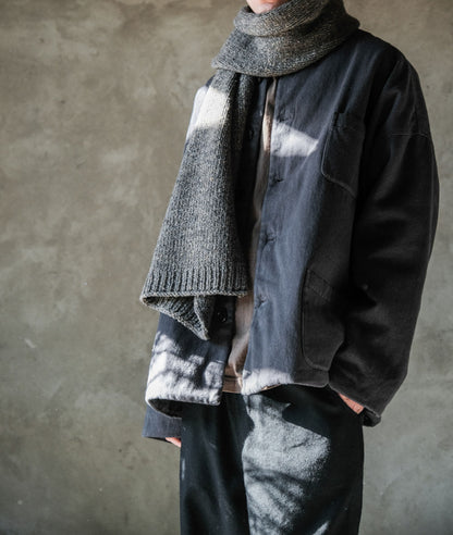 edoa Dark Gray Cotton Twill Padding Jacket