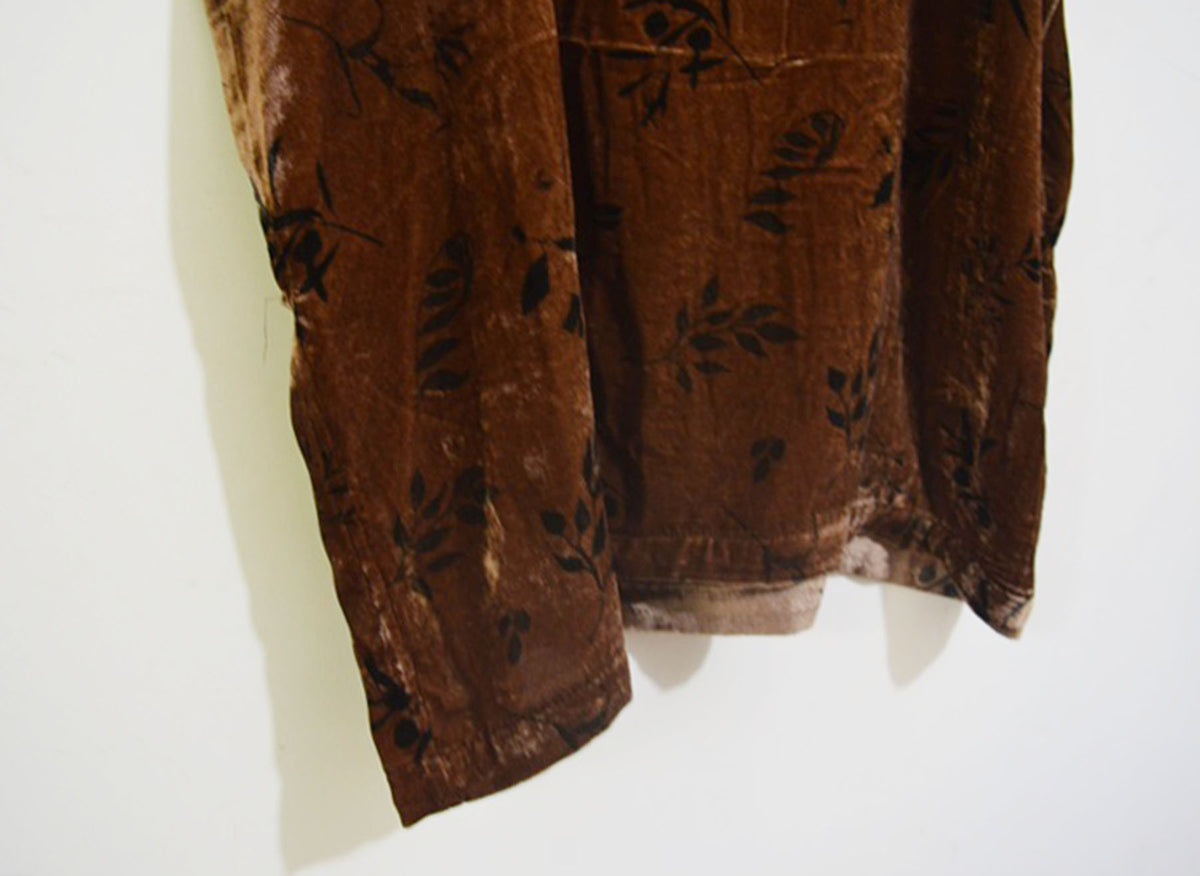 Loose Plant Dyed Silk Velvet Vest to0325 X018