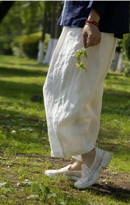 edoa Linen Crop Kung Fu Pants