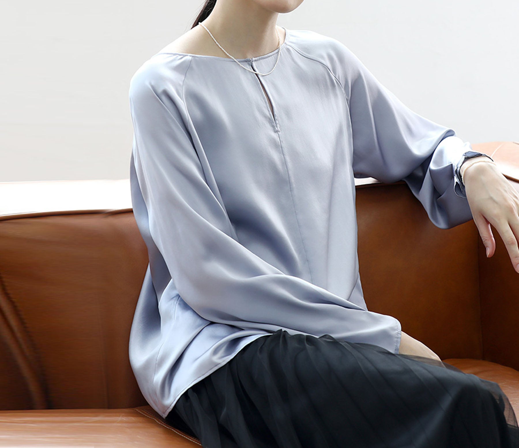 edoa Silk Charmeuse Tee 