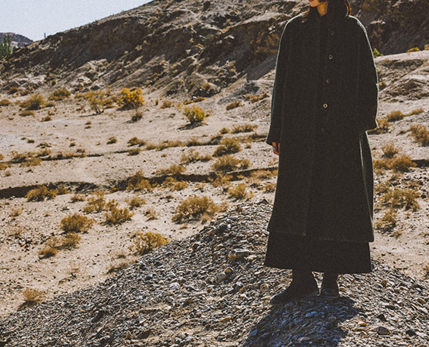 edoa Winter Boiled Wool Oversized Coat 