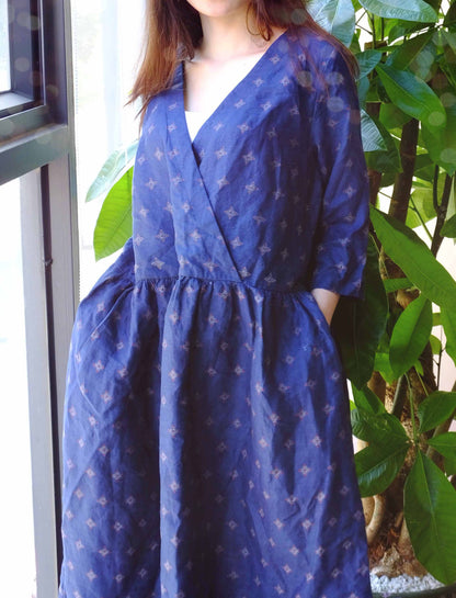 edoa Printed Linen Smock Dress 