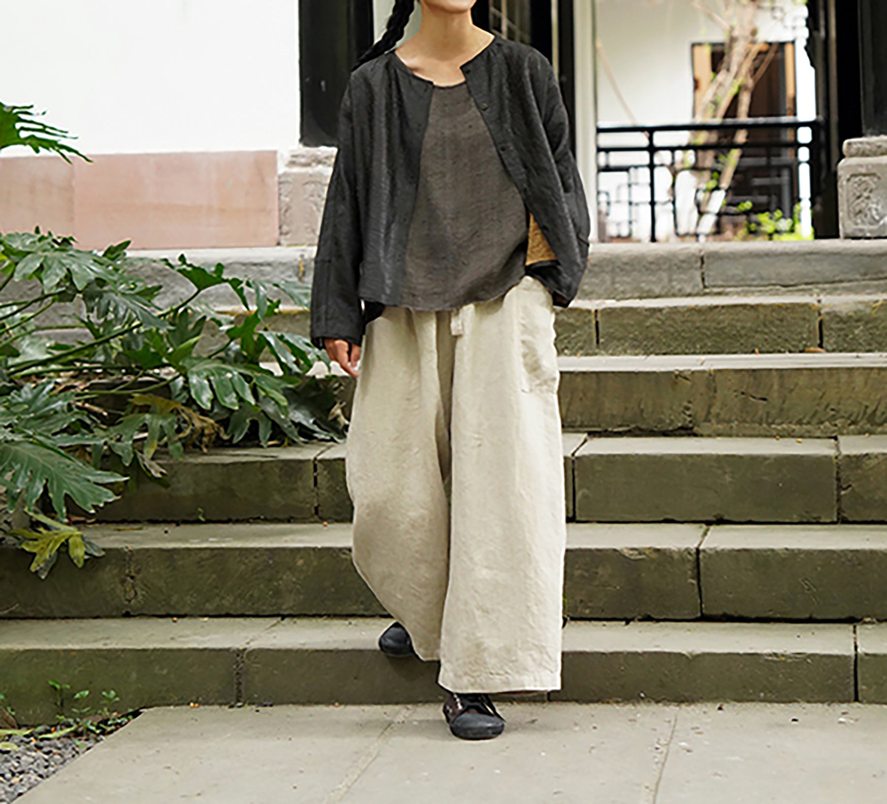 edoa Cracked Mud Silk Over Shirt
