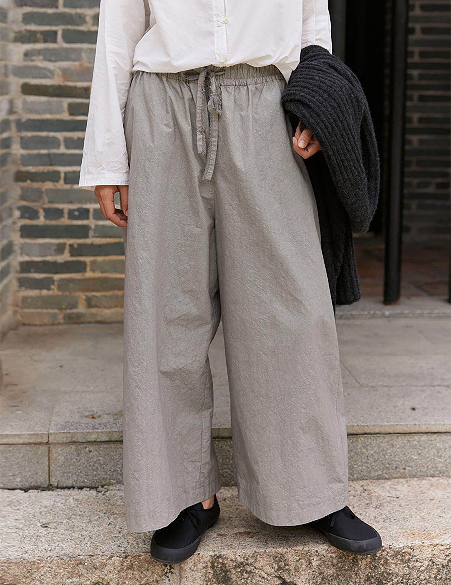 edoa High Density Japanese Cotton Wide Leg Pants