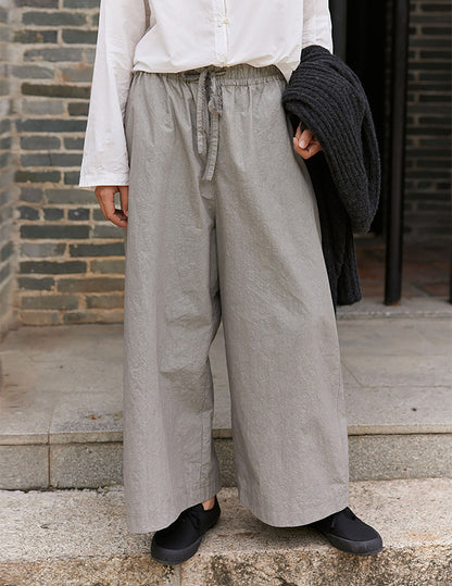 edoa High Density Japanese Cotton Wide Leg Pants