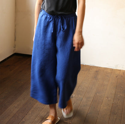 edoa Wide Leg Hemp Linen Pants