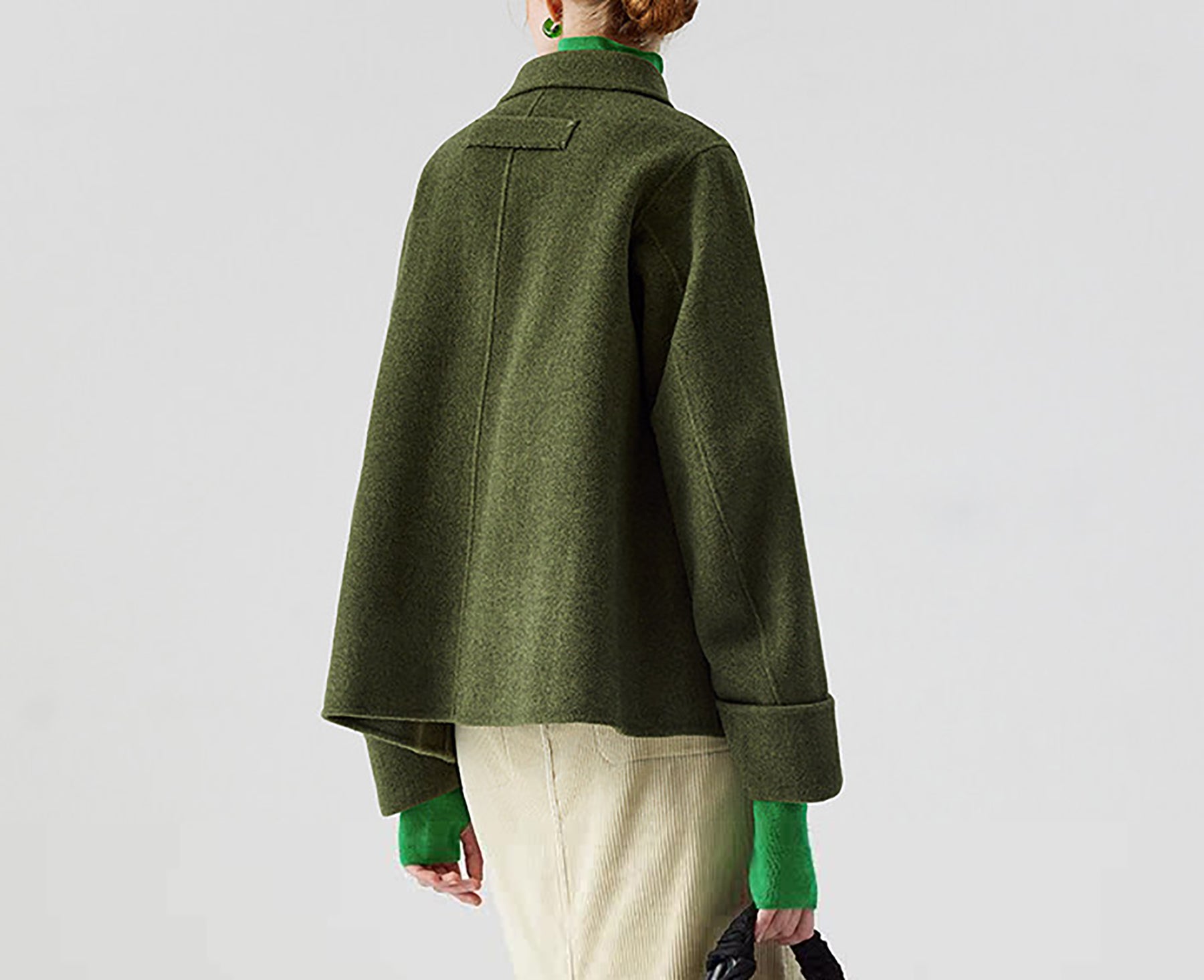 EDOA Short Double-faced Wool Jacket