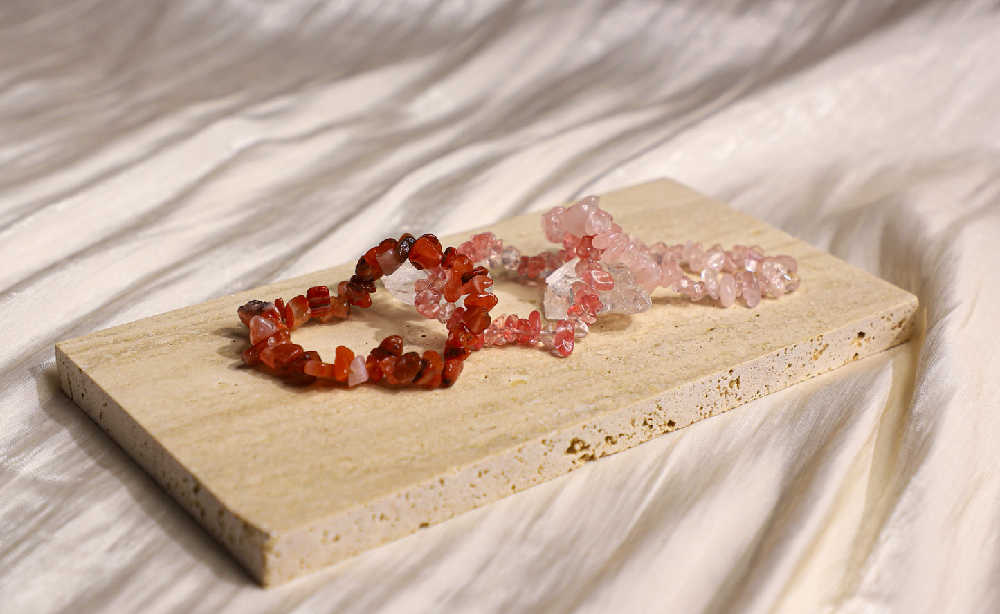 edoa Raw Crystal Healing Stone Chip Bracelet