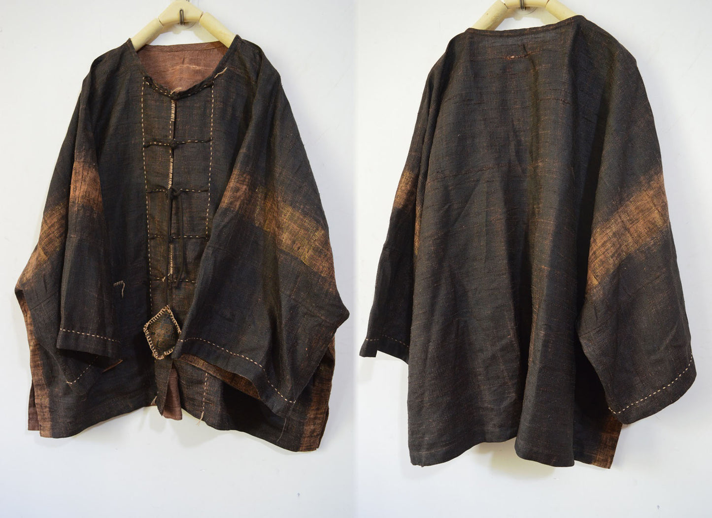 Reversible Mud Tussah Silk Chinese Coat co0095 A845