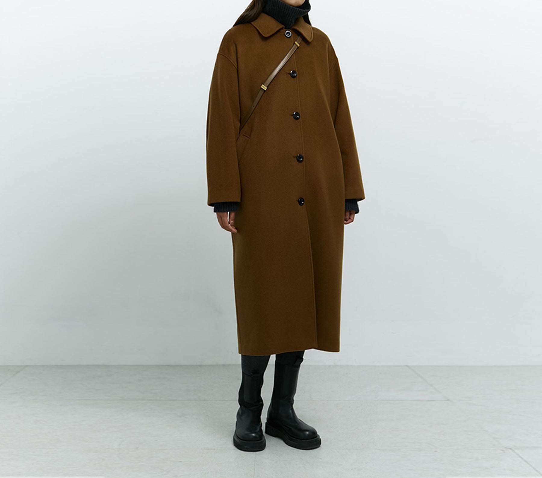 edoa Classic Wool Oversized Cocoon Coat