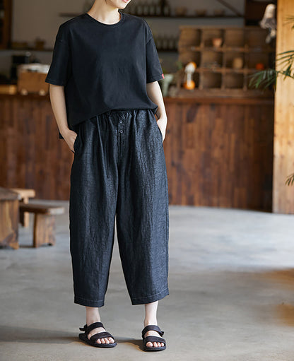 edoa Cracked Mud Silk Tapered Pants