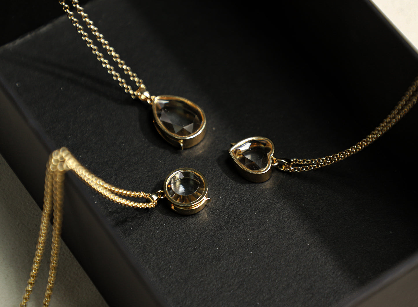 edoa Vintage Memory Locket Box Necklace