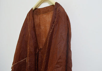 Mud Silk Satin-organza Duster Coat co0150 A796