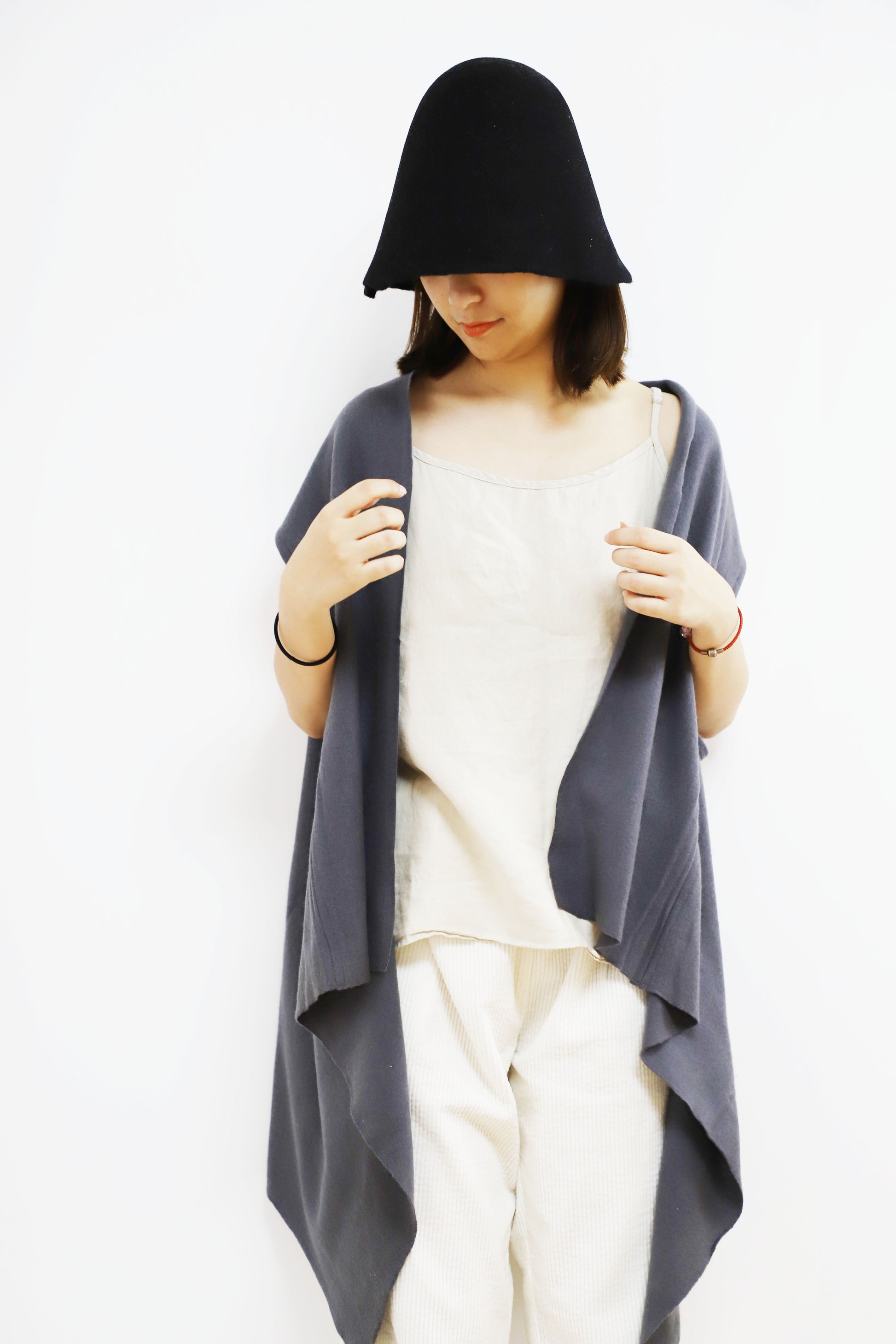 edoa Knit Wool Scarf Vest