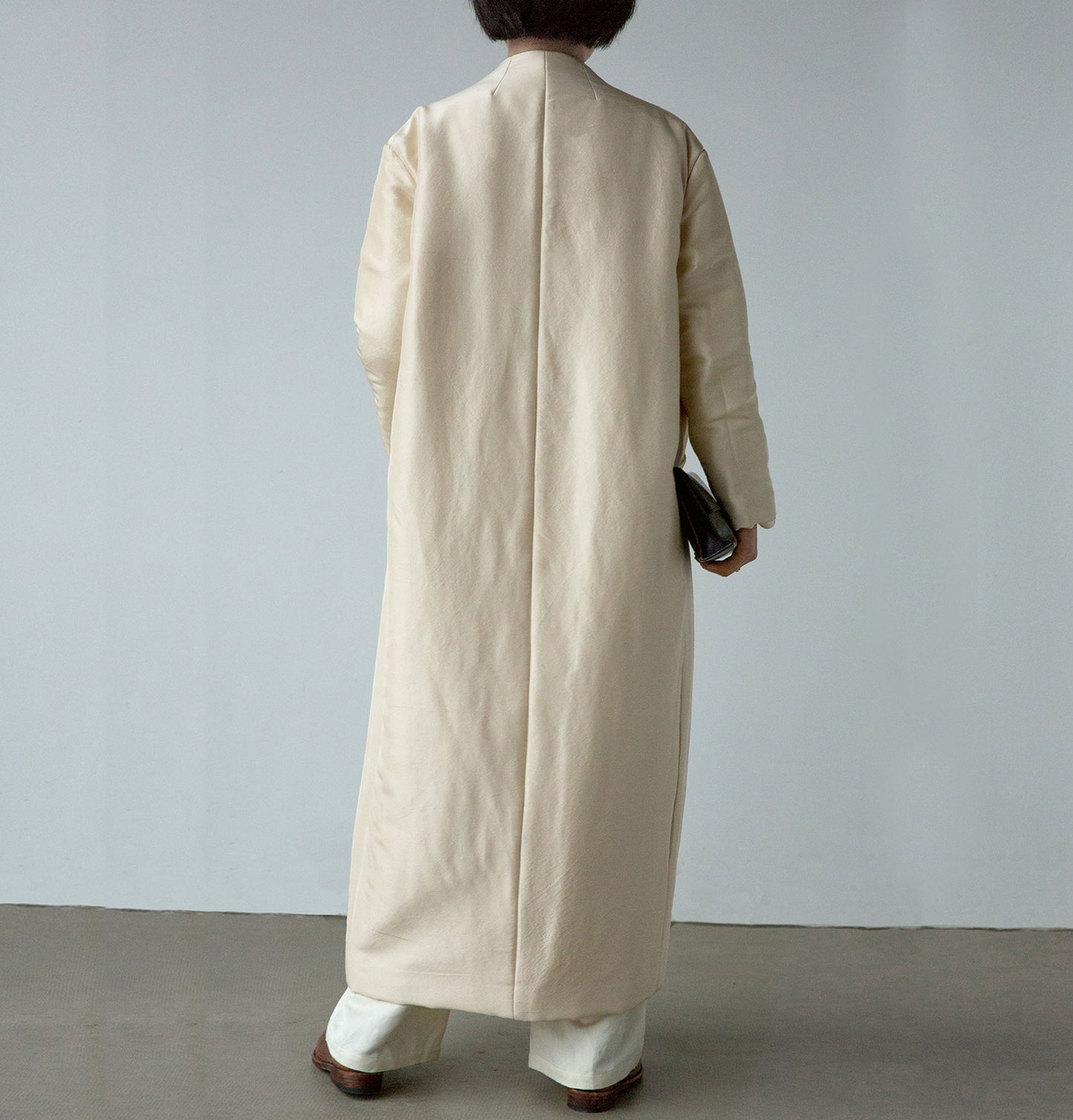 edoa Light Weight Dupioni Silk Padding Coat 