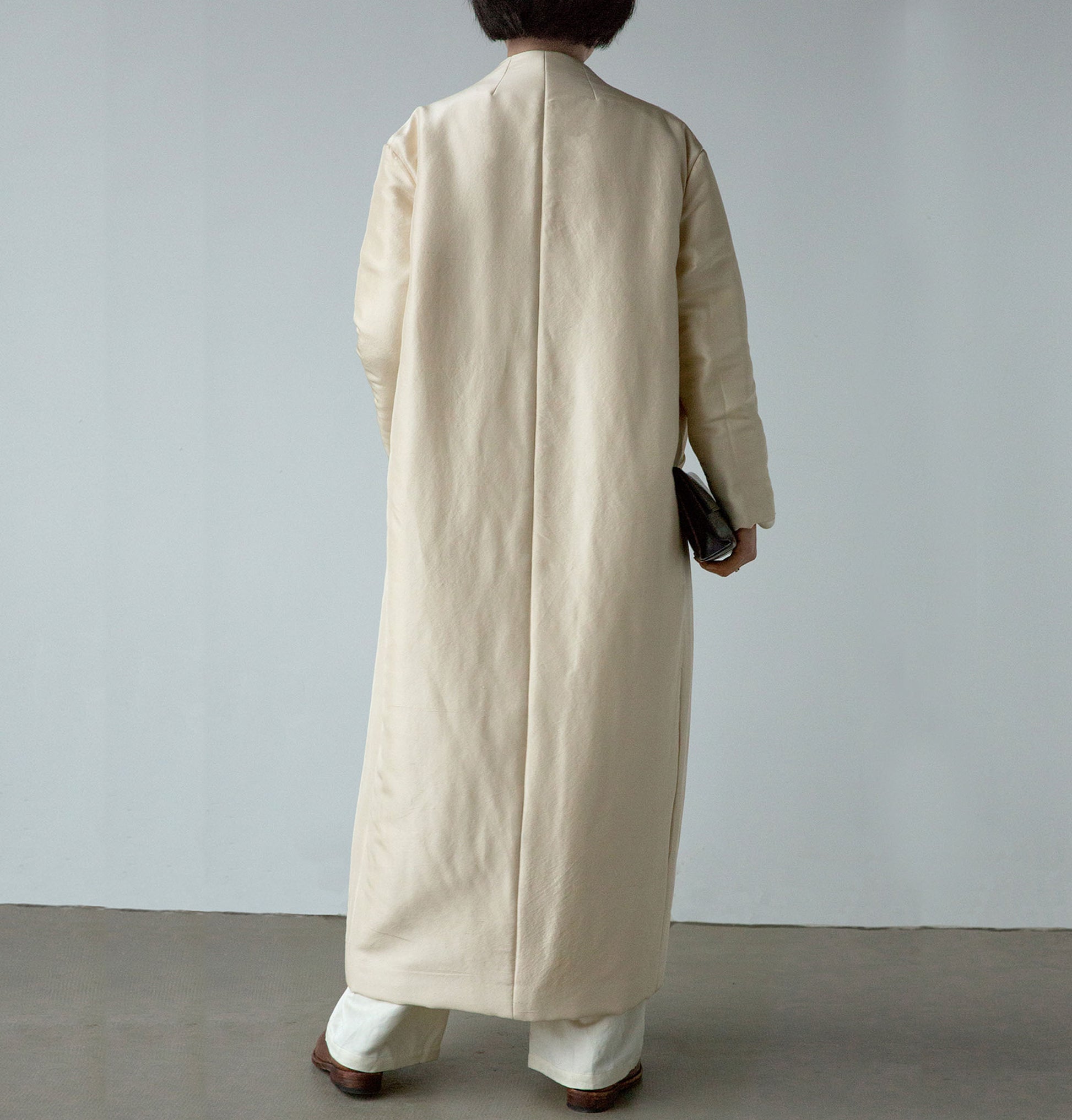 edoa Light Weight Dupioni Silk Padding Coat 