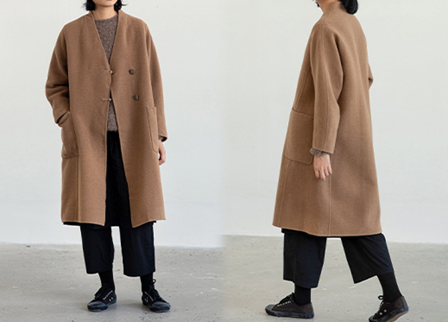 edoa Double Faced Wool Coat 