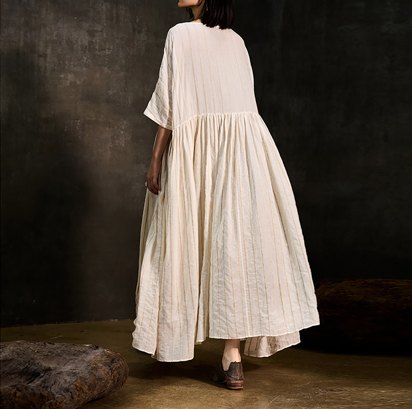 edoa Oversized Striped Dress 