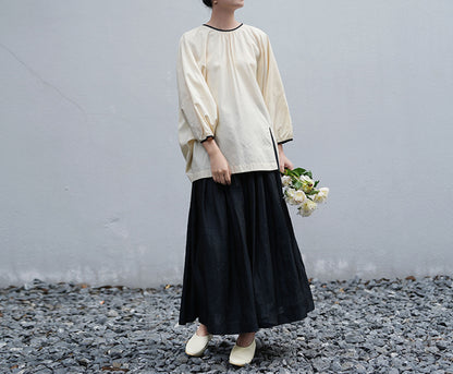 edoa Dupioni Tussah Silk Pullover Blouse