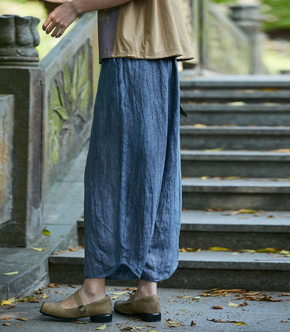 edoa Crinkled Tie Dyied Linen Pants